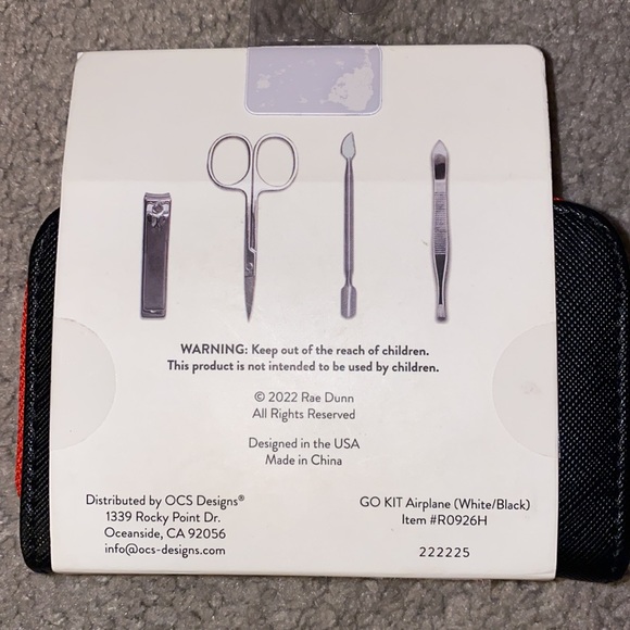 Rae Dunn Go Kit - 5 Piece Manicure Set - New with Tags 🏷️ - Picture 2 of 3